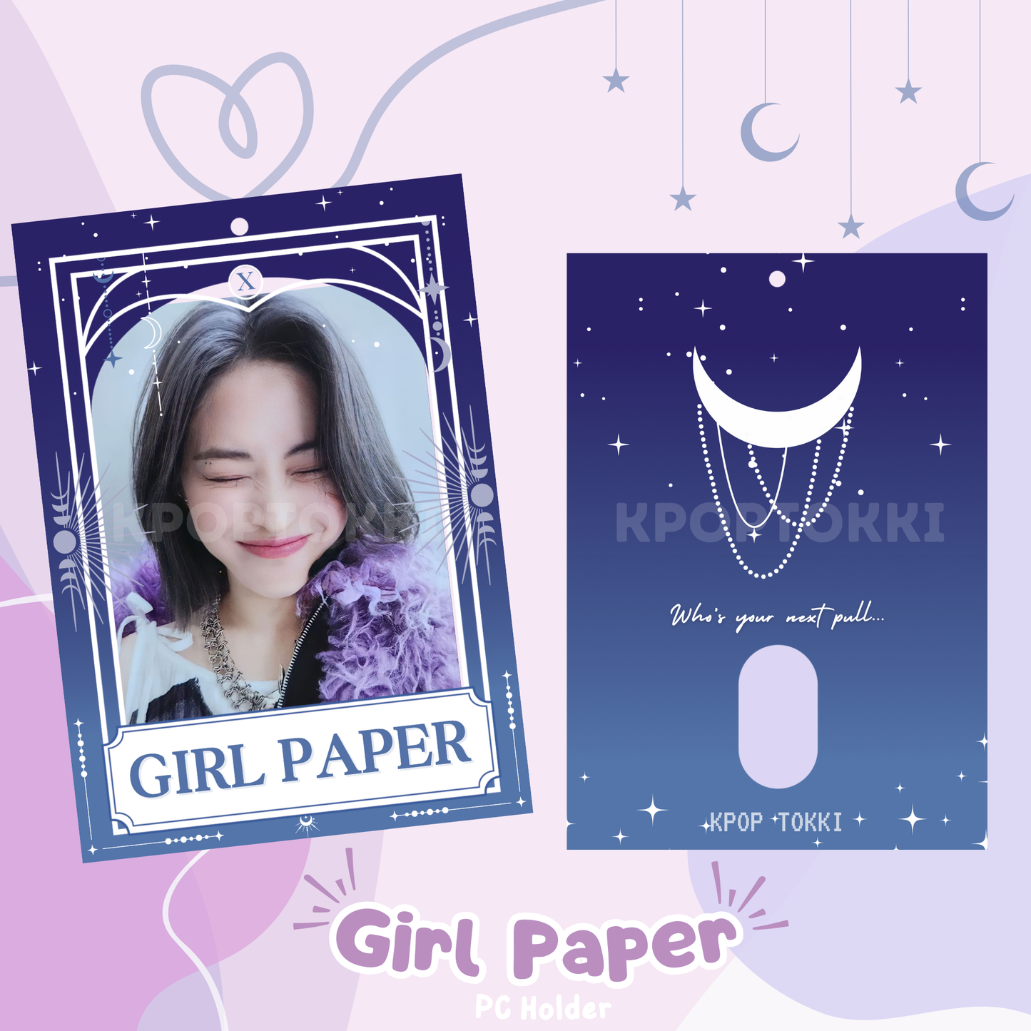 Girl Paper Tarot Inspired PC Holder