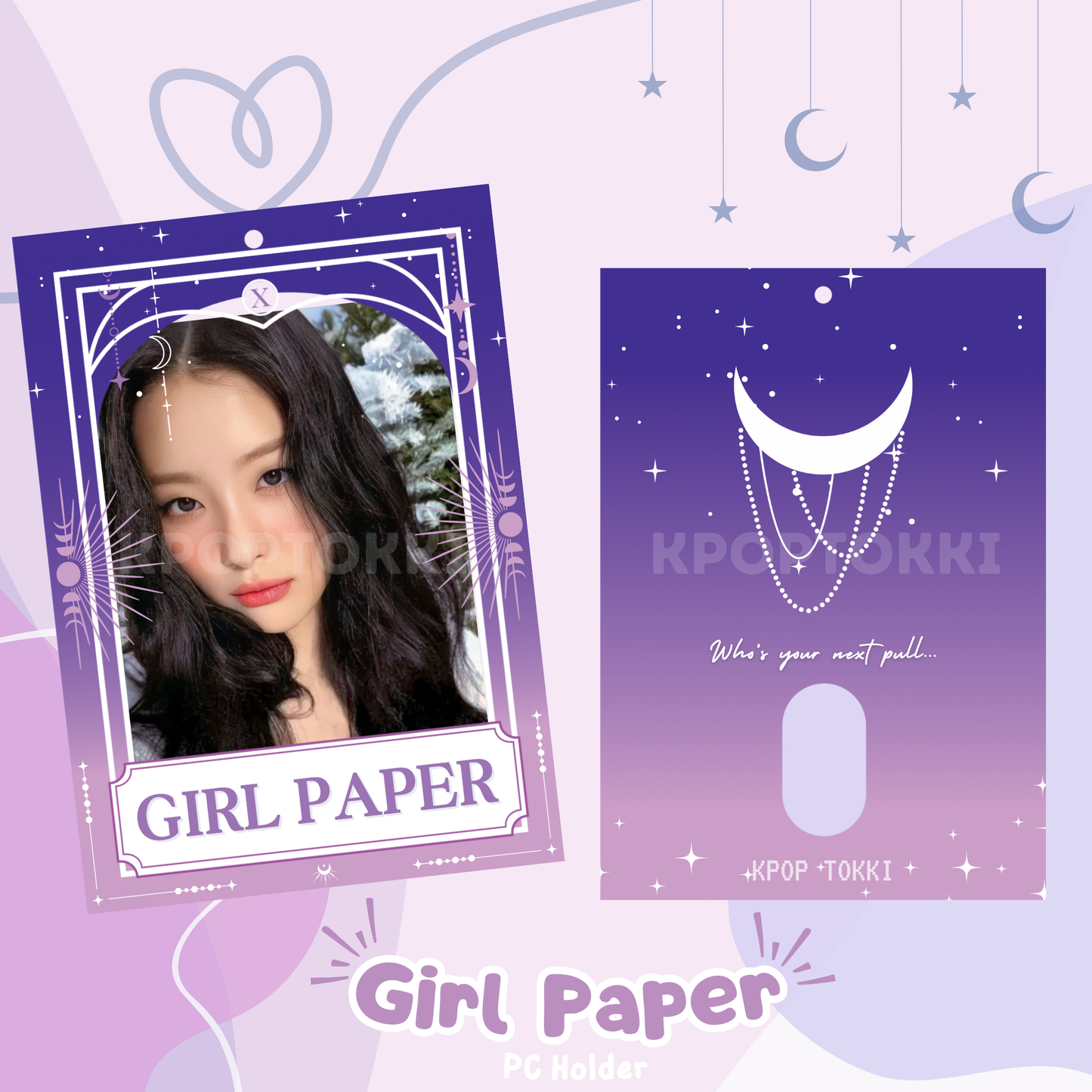 Girl Paper Tarot Inspired PC Holder