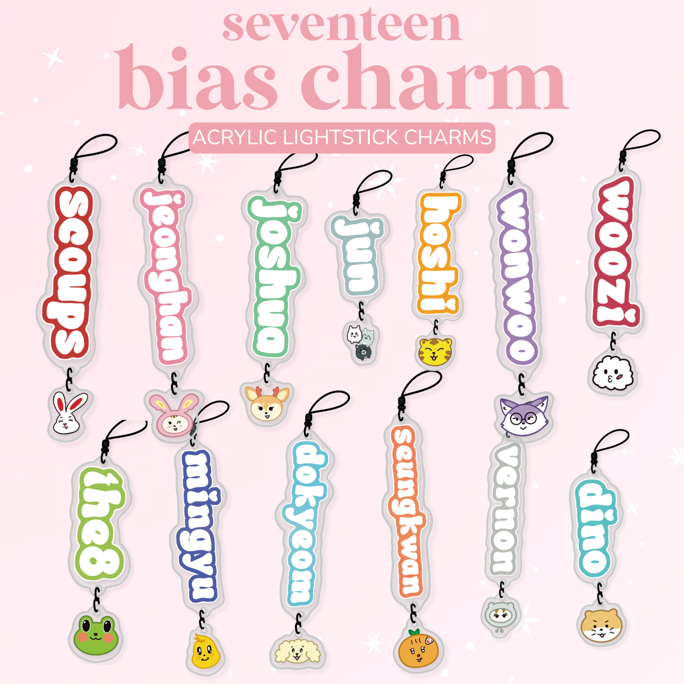 BIAS CHARM Seventeen Lightstick Dangler