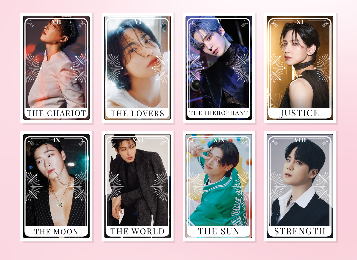ATEEZ Tarot Card Keychain