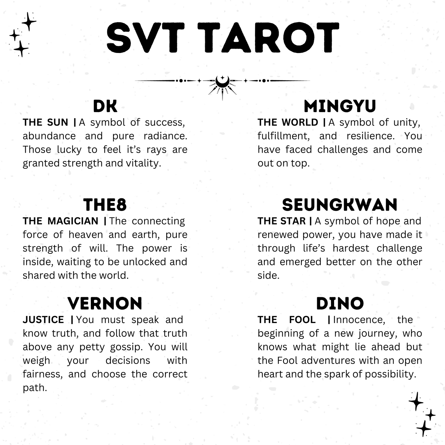 SVT Tarot Card Keychain ❗️PRE-ORDER❗️