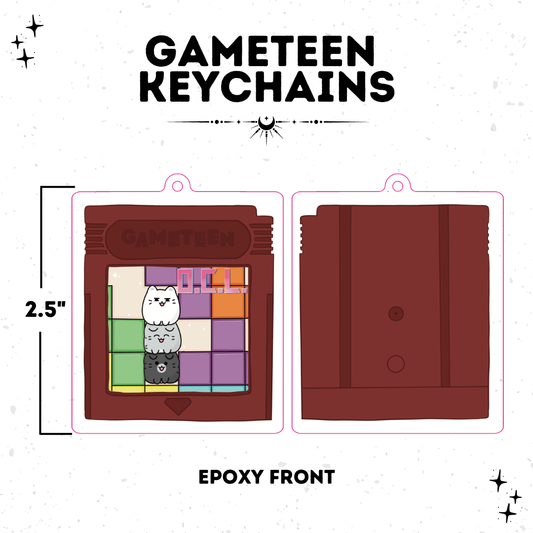 Gameteen Retro Video Game Inspired Keychain ❗️PRE-ORDER❗️