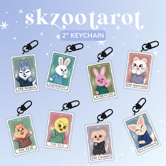 Skzoo Tarot Card Keychain