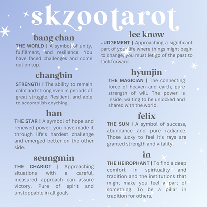 Skzoo Tarot Card Keychain