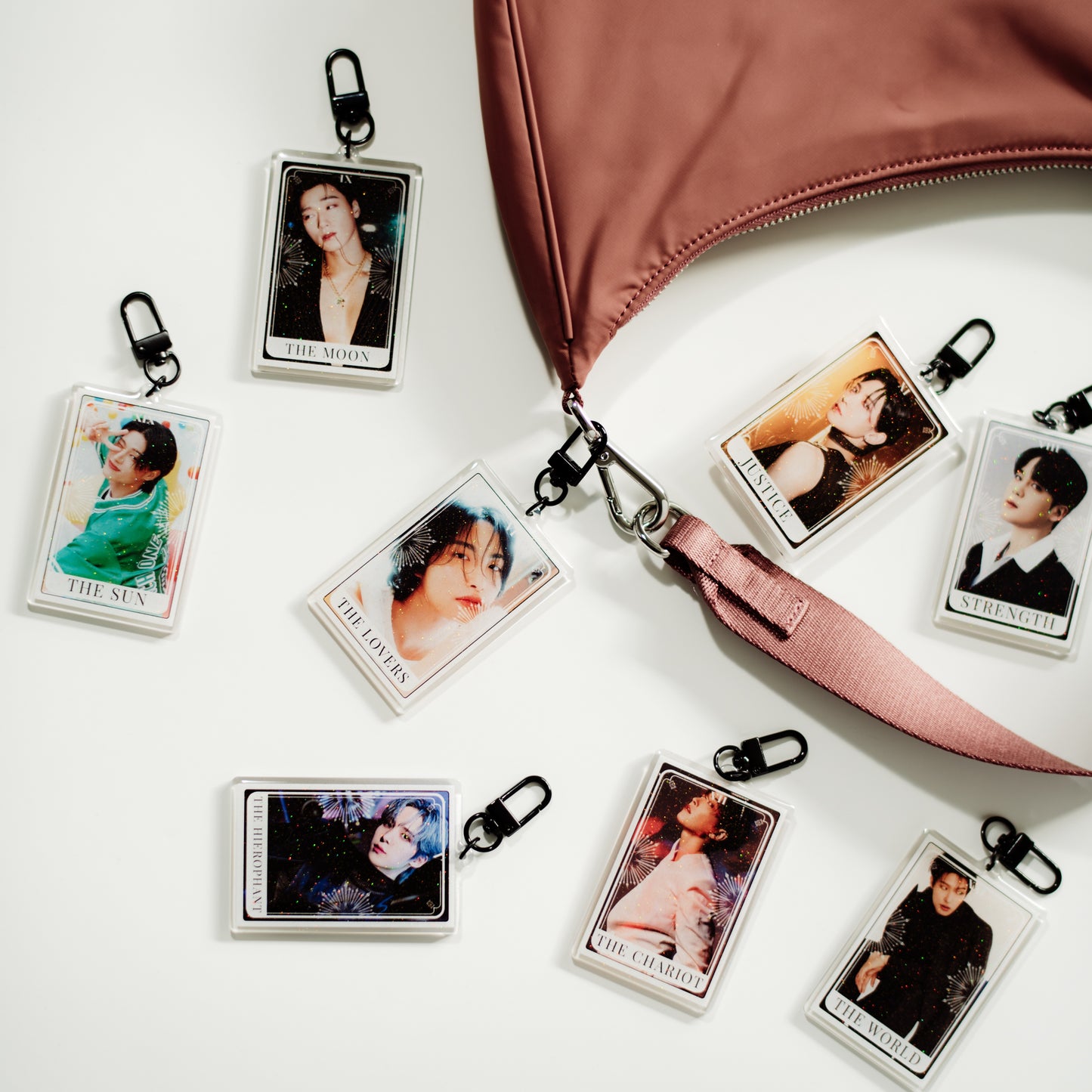 ATEEZ Tarot Card Keychain