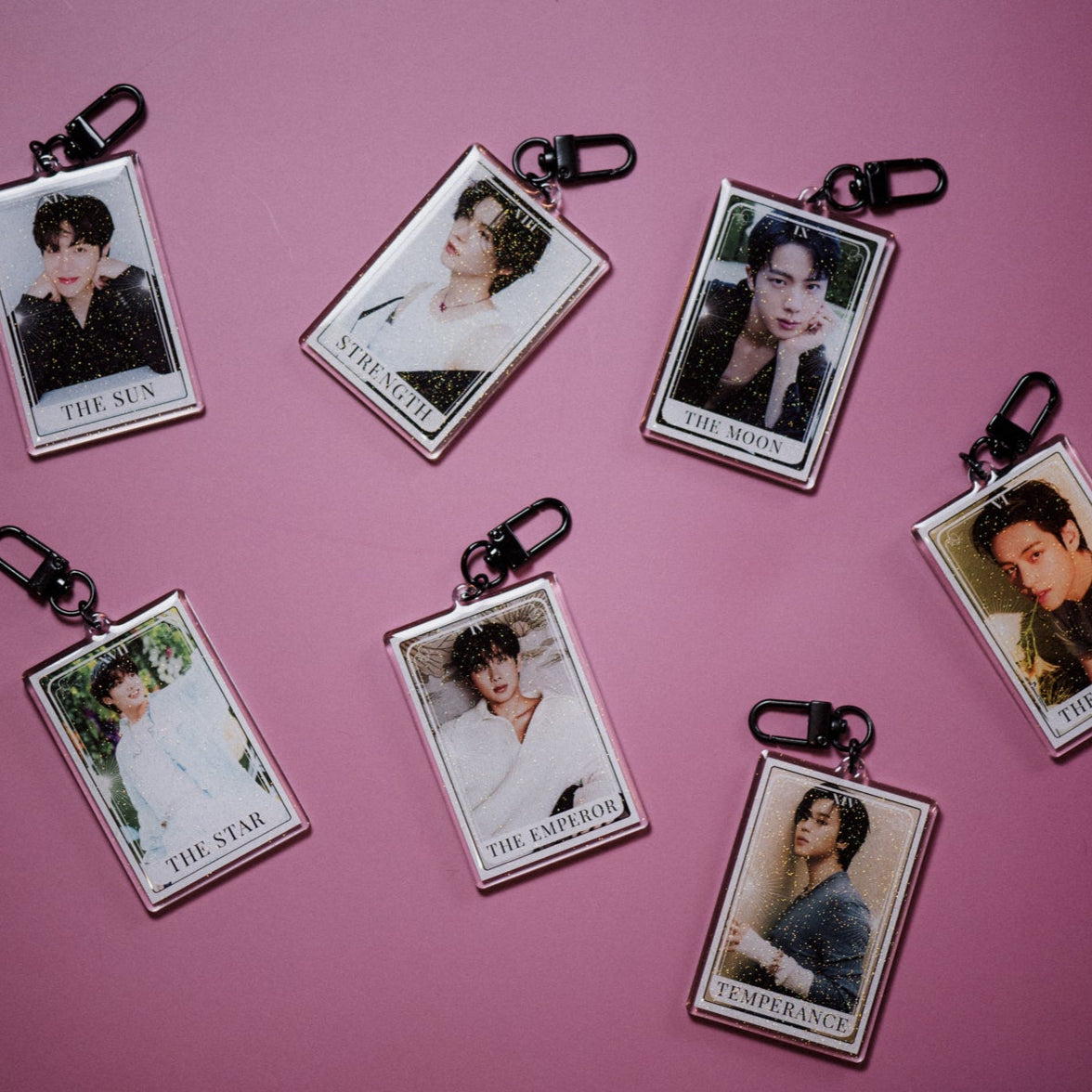 BTS Tarot Card Keychain
