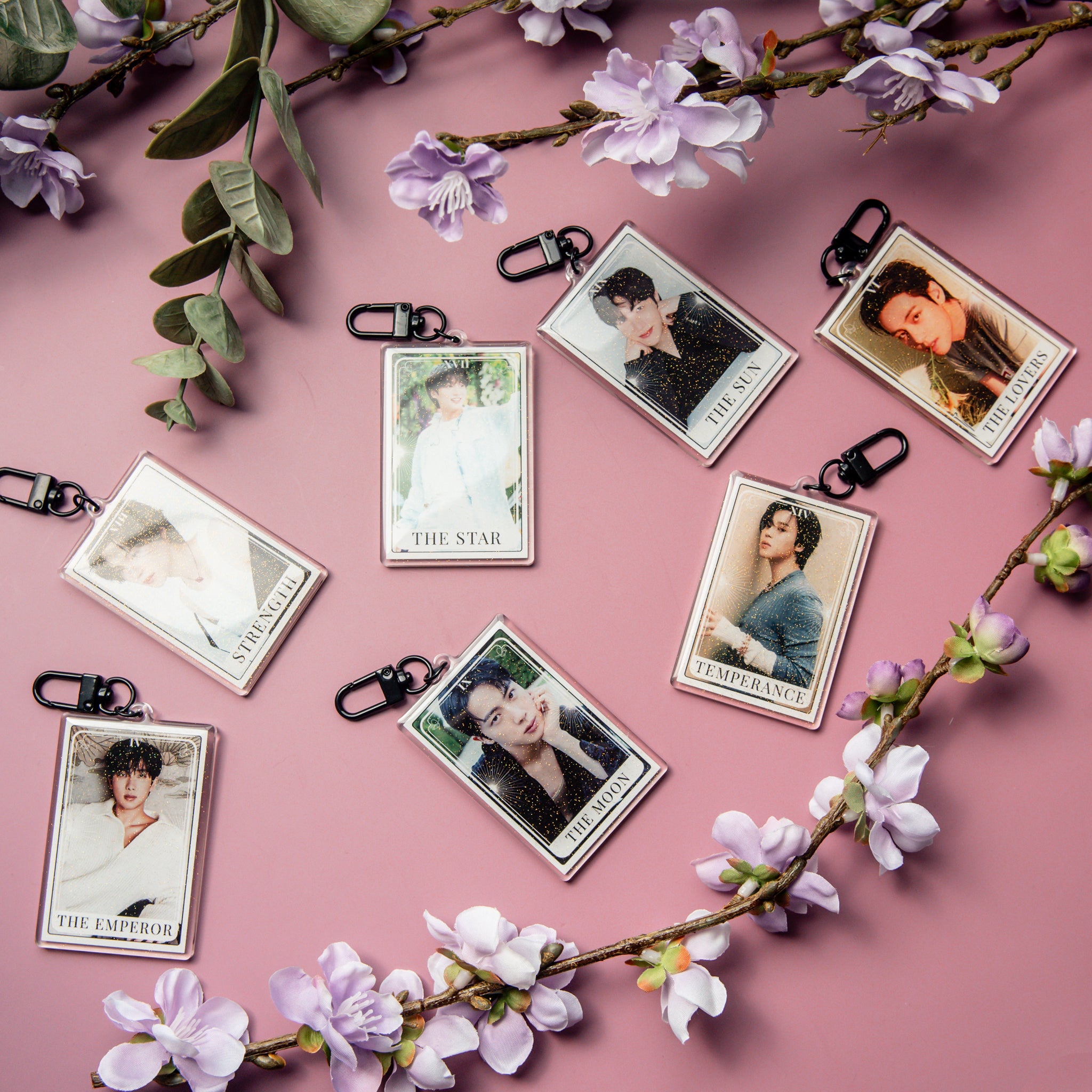 BTS Tarot Card Keychain
